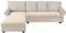 BellaHills Couch Überzug L Form Sofa Überzug, Stretch Sitzkissenbezug, Couch Überwurfdecke Sofaschoner Sofaüberwurf, Elastischer Bezug Cover für L Form, 3 Sitzer + Chaiselongue, Natürlich