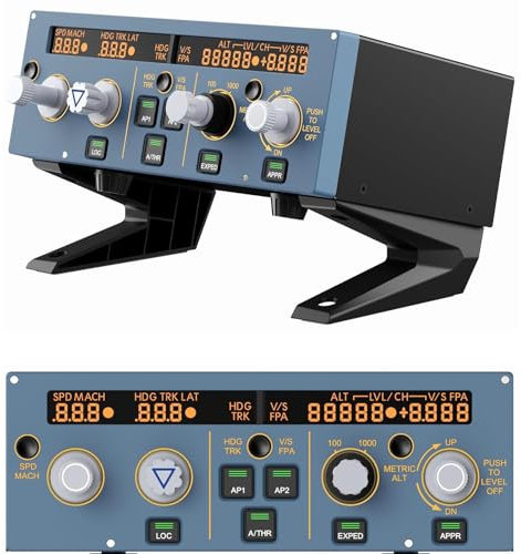 WINGFLEX A320 FCU CUBE Flight Control; Flight Panel Game Simulator Unit A320 Unterstützt für X-Plane MSFS2020 Real Aircraft Feel; PC-Kompatibilität für Flight Sim Enthusiasten Control Unit (Black)