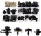 VooGenzek 54 Pièces Kit de Clip à Vis et Écrou, Vis de Carrosserie pour Ailes de Voitures, Garde-Boue Boulons de Agrafes Carrosserie, pour Pare-Chocs et Garniture de Porte