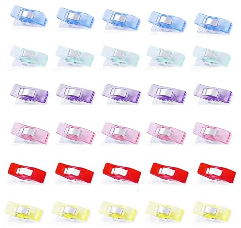 100 Pcs Pince pour Couler Clip,Clips de Couture, Pinces à Coudre, Pince Couture Clip Multifonctionnelles, Pinces de Bricolage pour la Couture, en Plastique Couleurs Assorties Clip