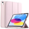 drivego Coque pour iPad 10ème Génération 2022 10,9 Pouces avec Porte-Stylet, à Trois Volets, Réveil/Sommeil Auto, Étui de Protecteur Housse Souple en TPU pour iPad 10 Coque 10,9 Pouces, Rose