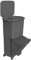 Papelera de reciclaje de clasificación selectiva con pedal, rudas y asa de doble compartimentos Color Negro antracita de 38L (24L + 14L)