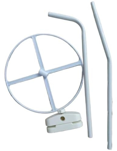 Moskitonetz-Ständer, verstellbarer Clip-on Krippen-Baldachin-Halter, weißes Eisen, runder Ringständer