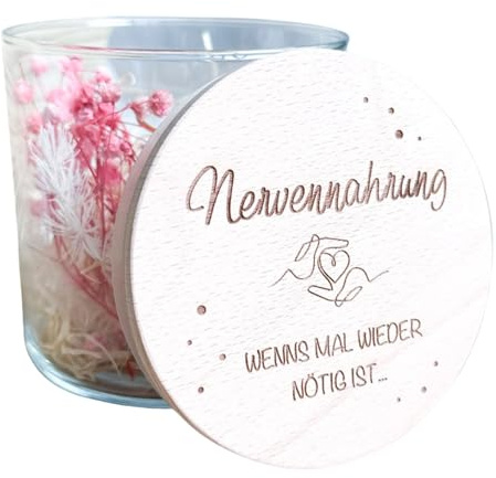Geschenk Nervennahrung Vorratsglas I Geschenkidee I Abschiedsgeschenk I Kollegin Hebamme Lehrerin Erzieherin mit Herz I Geburtstagsgeschenk