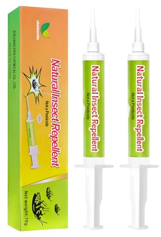 Piege Cafards 2x10ml, Gel anti cafards, Produit Anti Cafards pour Blattes,pour Lieux Intérieurs et Extérieurs,Bain Bureau Cuisine Jardin
