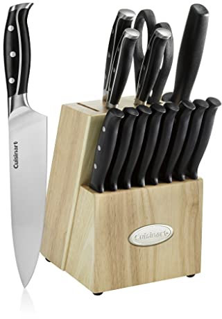 Cuisinart Juego de cuchillos de cocina Nitrogen, 15 piezas de acero inoxidable