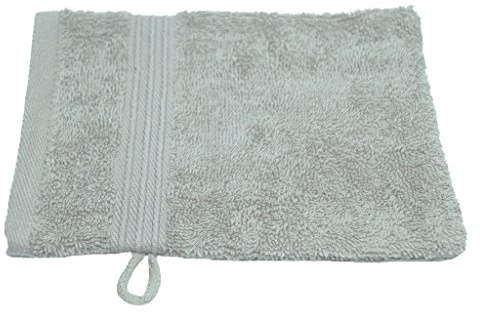 Julie Julsen Waschlappen in 23 Farben erhältlich weich und saugstark 500gsm Öko Tex 15 x 21 cm Silber