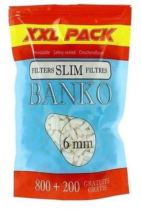 Lot 2 Sachet 1000 Filtre BANKO Slim 6mm - Feuille Rouler Cigarette - Port 0€ 206