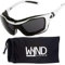 WYND Blocker Große Motorradbrille Extreme Sport Wrap Sonnenbrille, Weiá (White | Smoke), Large