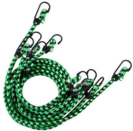 Luggage Rope Bungee Cords Assorted Lengths Strong Elastic Luggage Straps with Hooks for Camping Bike Van Cover Fastening Luggage 6 Pack 60cm 80cm 100cm