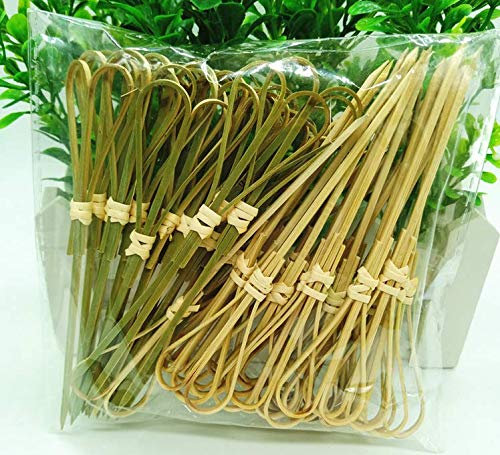AILEXI Palos De CÓCtel Palos De Madera De 50 Cuentas Suministros para La Fiesta Volantes Comidas Frutas Bocaditos Bocaditos - Tijeras De BambÚ