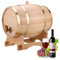 Eiche Weinfass 10L Praktisch Langlebig Vintage Holz Eiche Holz Weinfass Spender, Auslaufsicher Eiche Wein Lagerung Fass mit Holzständer und Wasserhahn für Whiskey Bourbon Tequila Wein Essig Bier