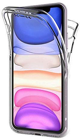 COPHONE® Coque Compatible iPhone 11 (6,1 Pouces) Transparente 360 degrès en Gel Protection Integral et Invisible. Housse Silicone Haute qualité