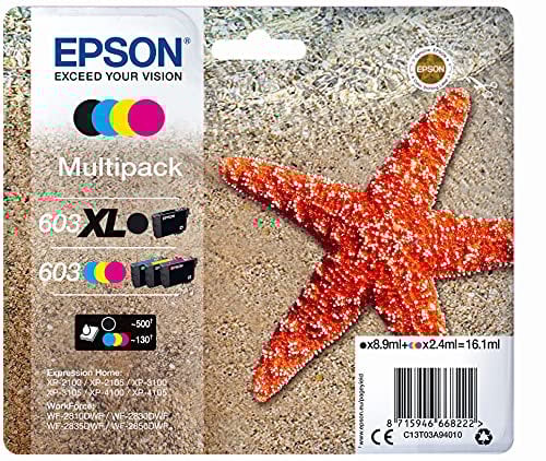 Epson CARTUCHO T603 Multipack BK-XL-C-M-Y XP-2100, Schwarz