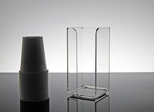 Slato Dispenser Porta Bicchieri di plastica Design Moderno in cristallo acrilico Narciso (8 x 8 x 16,50)