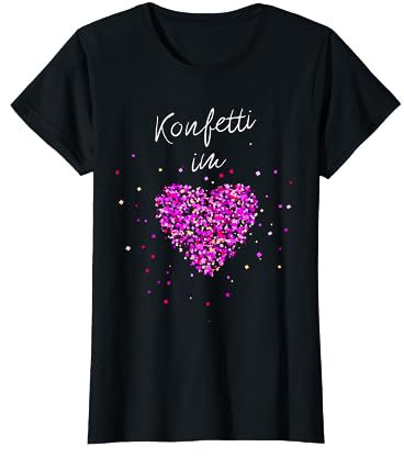 Konfetti im Herzen Fasching Karneval Konfetti Kostüm Outfit T-Shirt