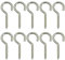 Drenky 10 Stück Cup Schraubhaken Deckenhaken M6 X 90 Deckenhaken Schwerlast Ringschraube Hakenschraube Schraubhaken Edelstahl Mit Holzgewinde Gemacht Aus Edelstahl A2 (AISI 304) Für DIY-Projekt