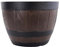 Fenteer Pots de Fleurs, Tonneau de Bois Sculpture Cache-Pot, Résine Flowerpot Creative Vase de Fleurs, Statue Extérieur Pot, Accessoires de Décoration