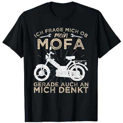 Mofa fahren Mofafahrer Zweitakter Zweirad Mofa Retro T-Shirt