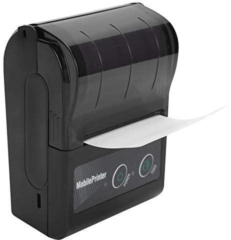 Bluetooth Thermo Belegdrucker, Kabelloser Thermodrucker, Tragbarer Ticket Pass Bill Mini Etikettenautomat (EU Plug)