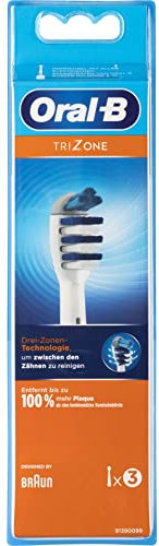 Oral-B - Braun Zahnbürsten TriZone 3 Stück Ersatzkopf für elektrische Zahnbürste, mehrfarbig (661019)