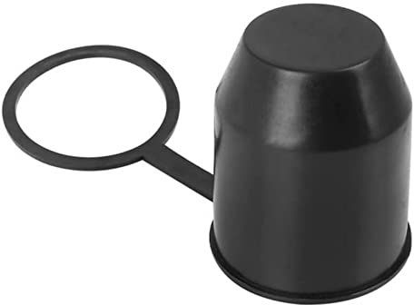 Anhängerkupplung Schutzkappe mit Sicherungsring | AHK Kappe | Anhängervorrichtung Abdeckkappe [schwarz] | Kugelschutzkappe | Universal Abdeckung für PKW Anhängerkupplungen | Witterungsbeständig