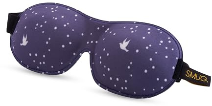 SMUG 100% Blackout Sleep & Eye Mask | Eyelash Extension Friendly | Eye Masks for Sleeping | Sleep Masks for Women & Men | Straps for Dream Comfort & Adjustability | Night Sky