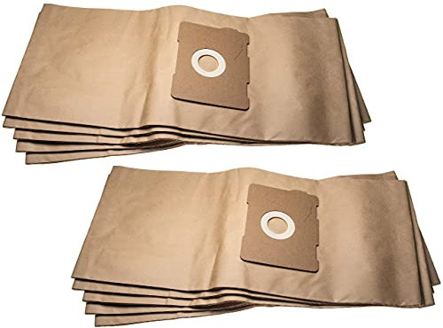 vhbw 10x Filtersack Ersatz für Protool Festool 633582 für Absauggerät - Papier, 66,2cm x 29,6cm, Sandfarben