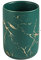FülleMore Marmor Optik Rund Zahnputzbecher Zahnbürsten Tassen Badezimmerbecher Zahnbürstenbecher 10.5x7.5cm 300ml Keramik Zahnbürstenhalter für Bad, Zahnbürste, Zahnpasta (Grün)