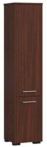 AKORD Badezimmer-Hochschrank schränke | Badezimmer kommode | FIN 2D, 2 Türen (je Oben und unten) | B30 x H140 x T30 cm | Gewicht 25 kg | auch als Hängeschrank für Wandmontage geeignet