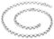 BCughia Kette Jungs, Herrenketten Männer Kette Halsketten Günstig Silber Panzerkette Karabinerverschluss Edelstahl ACH Wort 500x5mm Halskette