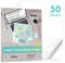 Koala - Papel adhesivo de vinilo imprimible para impresora de inyección de tinta, 50 hojas de papel adhesivo impermeable blanco mate, 8.5 x 11 pulgadas, funciona con máquina de corte