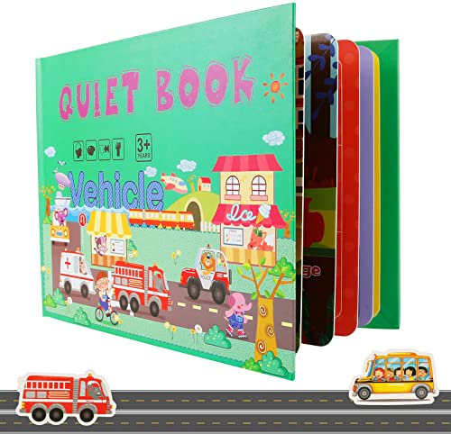 XiYee Quiet Book, Educational Toy Book, Ruhiges Buch Montessori for Toddlers, Interactive Busy Book, Kleinkinder Spielzeugbuch, Puzzle Buch Pädagogisches Spielzeug (Transport)