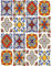 FoLIESEN Fliesenaufkleber für Bad, Küche, Badezimmer - Fliesen-Folie selbstklebend - Klebefliesen Patchwork No.7, .:14.8x19.8 cm / 16-tlg. Set