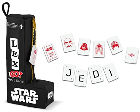 Waddingtons Number 1 Star Wars Lex-GO! World Tile Game, join Yoda, R2D2 and Darth Vader to create crosswords and anagrams with a Star Wars twist, educational travel game for players aged 8 plus