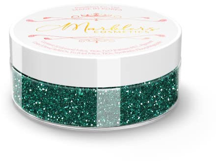 MARBLERS Cosmetic Grade Fine Twinkle Glitter [Green Garnet] 0.18oz (5g) | Non-Toxic | Vegan | Cruelty-Free | Eyeshadow, Nail Polish, Nail Art | Festival, Rave & Party Makeup | Body & Face