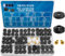 ZDBB 106 pcs Rondelles de robinet plates et biseautées et vis à bavette en laiton pour utilisation avec des robinets de style à ouverture rapide assortis Remplacements de rondelles de tige usées Noir
