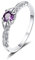 Bellitia Jewelry Anello con Ametista Viola Argento 925 Anelli Donna con Pietra del mese di nascita, Regalo per San Valentine, Natale, Compleanno, Anniversario, Gioielli Donna