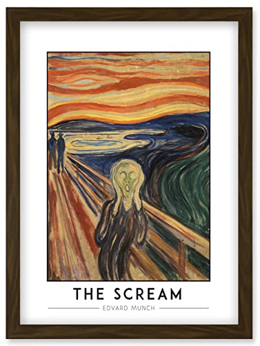 Wee Blue Coo Edvard Munch The Scream Expressionist Painting Artwork Framed Wall Art Print A4