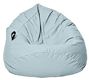 MILLINDABAG Kastanie Tropfenform Sitzsack für Kinder Jugendliche und Erwachsene Beanbag Kissen Indoor & Outdoor Gaminggeignet bereits gefüllt Sitzkissen Bodenkissen (Grau, XL-Durchmesser 77 cm)