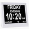 KASTISS [Newest Version 8 Inch Digital Calendar Day Clock for Elderly, Medication Reminder, Dementia Clock Suitable Visually Impaired, Bedside, Desktop, Wall Hanging (White)