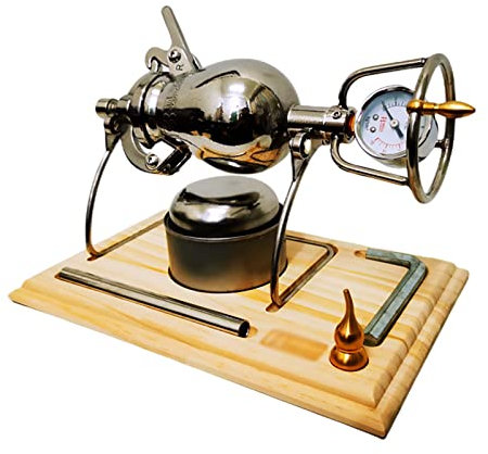 THREMA Máquina De Palomitas De Maíz De Alta Presión, Mini Olla De Palomitas De Maíz Antigua, con Manómetro, Mango De Manivela Manual, Aumento Lento De Calentamiento, para Reuniones Familiares