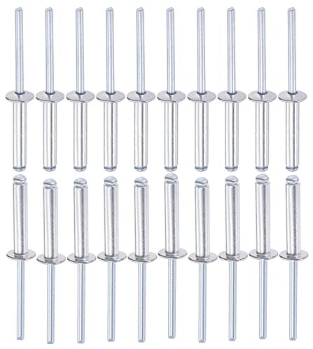 DTGN 5mm x 25mm (DXL) Blind Rivets - 60Pack - Good for Machinery Joining - Aluminum Dome Open End Rivet