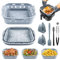 Foenwoen 22cm Teglie per Friggitrice Ad Aria,2 Accessori in Silicone,2 Presina da Cucina, Pennello Pinze Spazzola per Piatti,Compatibili con COSORI 5,5L(Grigio)
