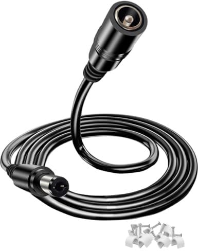 VOLTKARE 18 AWG 10 m 12-V-DC-Verlängerungskabel, 5,5 x 2,1 mm Stecker auf Buchse, für LED Strip Light, IR Illuminator,Tapo WiFi IP-Kamera,6-36 Volt Adapter Power (Schwarz)