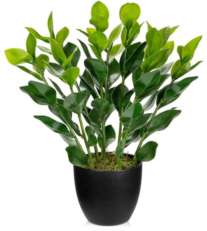 Künstliche Pflanzen für den Innenbereich, künstliche ZZ-Pflanzen, Zamioculcas, Zamiifolia, Topfpflanze, grüne Blattpflanze mit Pflanzgefäß, moderne Heimdekoration, Schreibtischregal, Büro, Zimmer,
