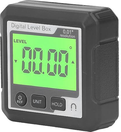 Nivel de Burbuja Digital, Inclinómetro Magnético, Transportador Digital Multiusos, Alta Precisión, Fácil de Usar para la Comunicación (Blanco negro)