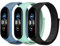 3 Stück Nylon Armband für Xiaomi Mi Band 7 6 5 4 3 Damen Herren, Verstellbares Elastisch Uhrenarmband Geflochtenes Sportarmband Ersatz Armband für Xiaomi Smart Mi Band 7/Band 6/Band 5/Band 4 3 Armband