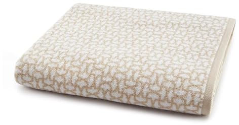 Zucchi Sempione, Duschtuch, Frotteetuch aus reiner Baumwolle, 100 % Maxi 100 x 150 cm, großes Duschtuch, Jacquard-Baumwolle 41 Beige