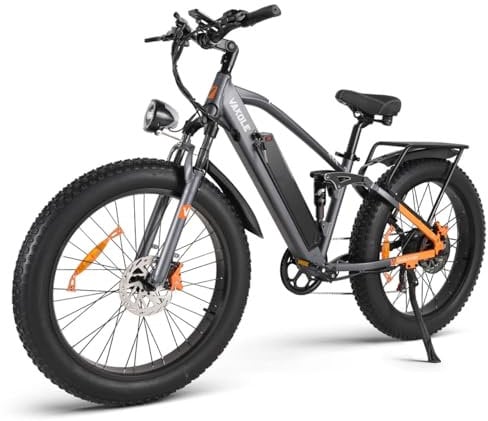 VAKOLE CO26 Fatbike E-Mountainbike 26 Zoll Elektrofahrräder mit 48V 16Ah Akku, 75KM Reichweite - 4.0 Zoll Reifen, LCD-Display, Vollfederung E-Bike für MTB, Strand & Schnee